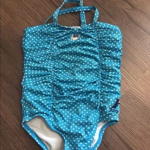 Juicy Couture blue polka dot swim suit 18-24M